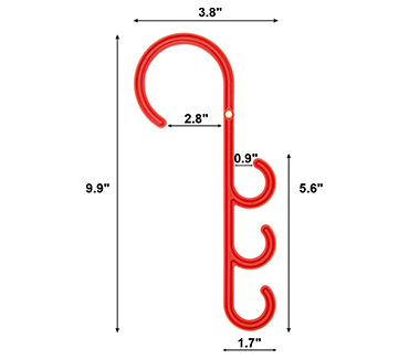 Hanging Tri Hook Cable Safety Dimension